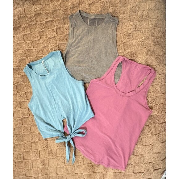 Lululemon Tank Top Bundle Muscle Love Crop Time 2 Restore Love Tank Top Cotton 4 - Picture 1 of 16
